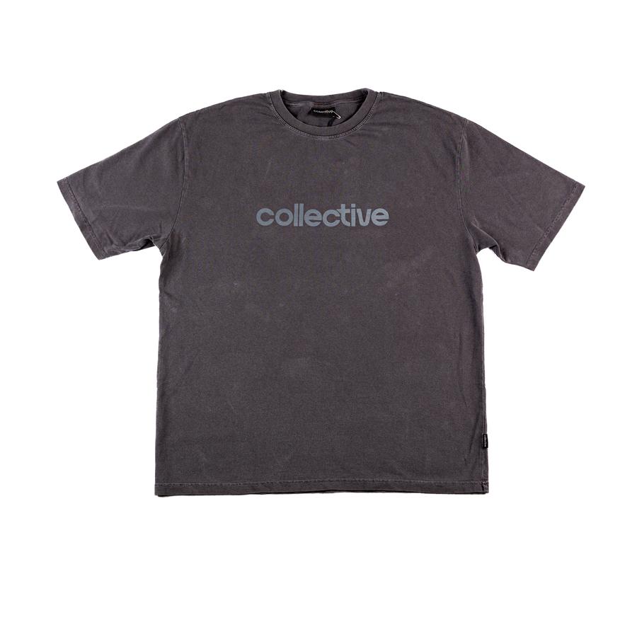 Collective OG Logo T-Shirt - Black (Garment Dyed)