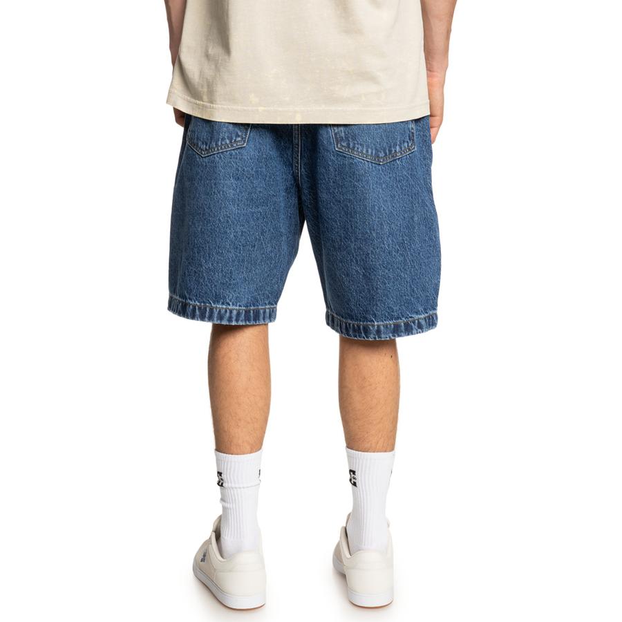 DC Shoes Worker Baggy Denim Shorts - Stone Indigo
