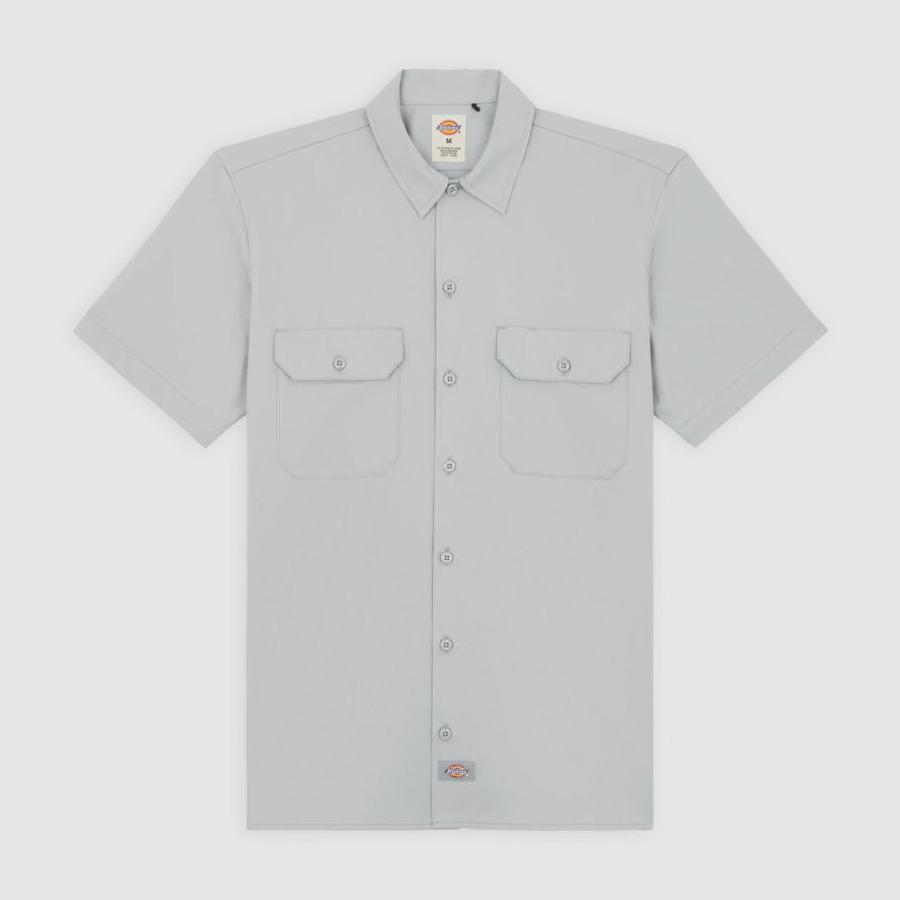 Dickies Short Sleeve Work Shirt - Light Grey