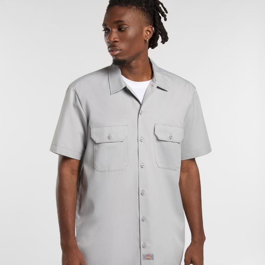 Dickies Short Sleeve Work Shirt - Light Grey