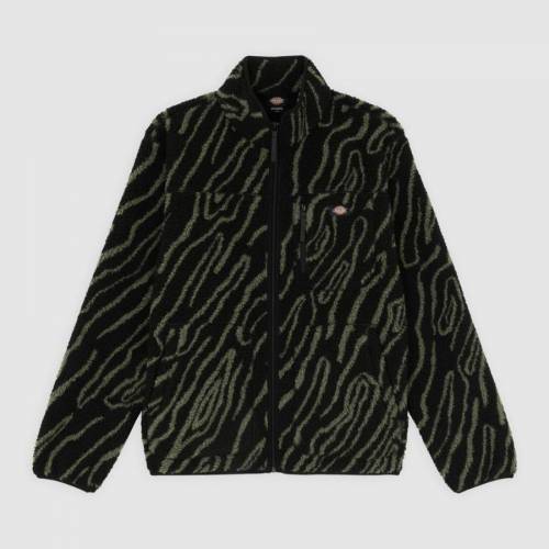 Dickies Mount Hope Printed Fleece Jacket - Black