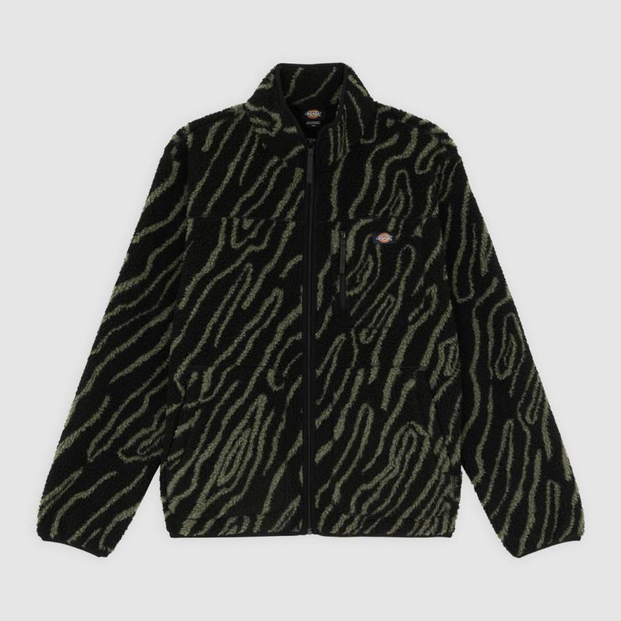 Dickies Mount Hope Printed Fleece Jacket - Black