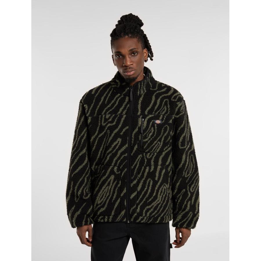 Dickies Mount Hope Printed Fleece Jacket - Black