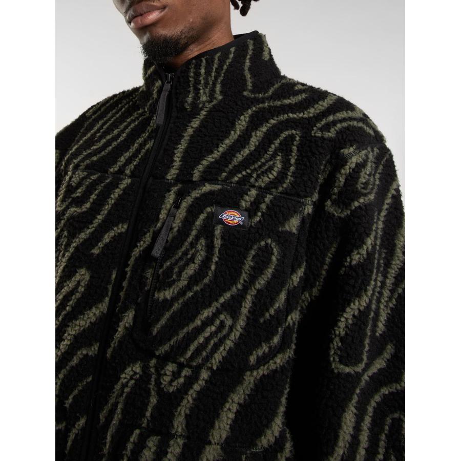 Dickies Mount Hope Printed Fleece Jacket - Black
