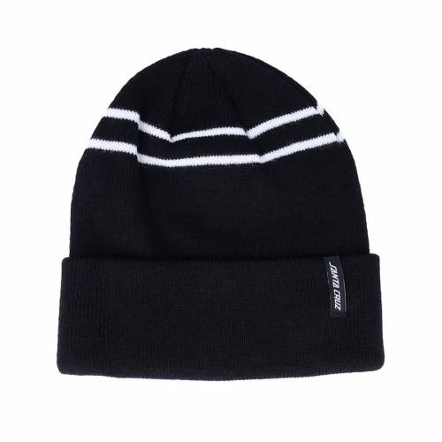 Santa Cruz Double Stripe Beanie - Black