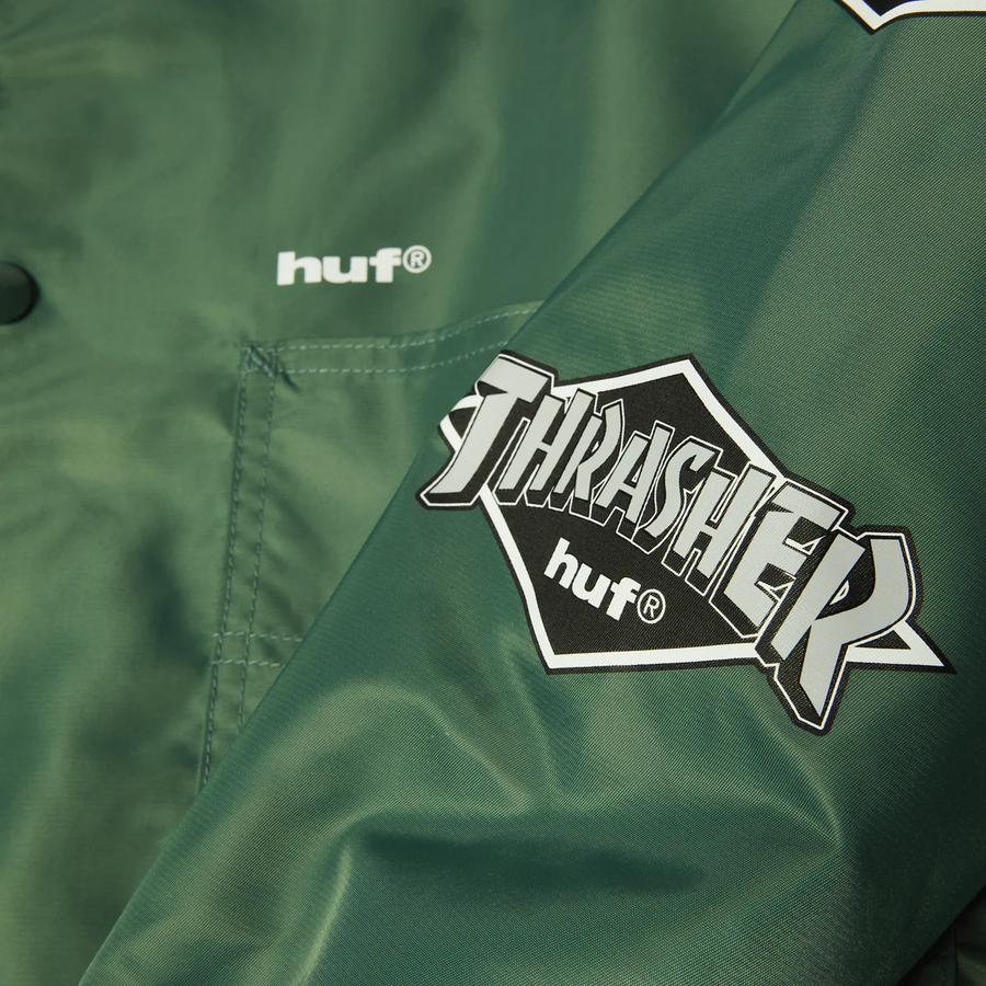 HUF X Thrasher Logo Jacket - Forest Green