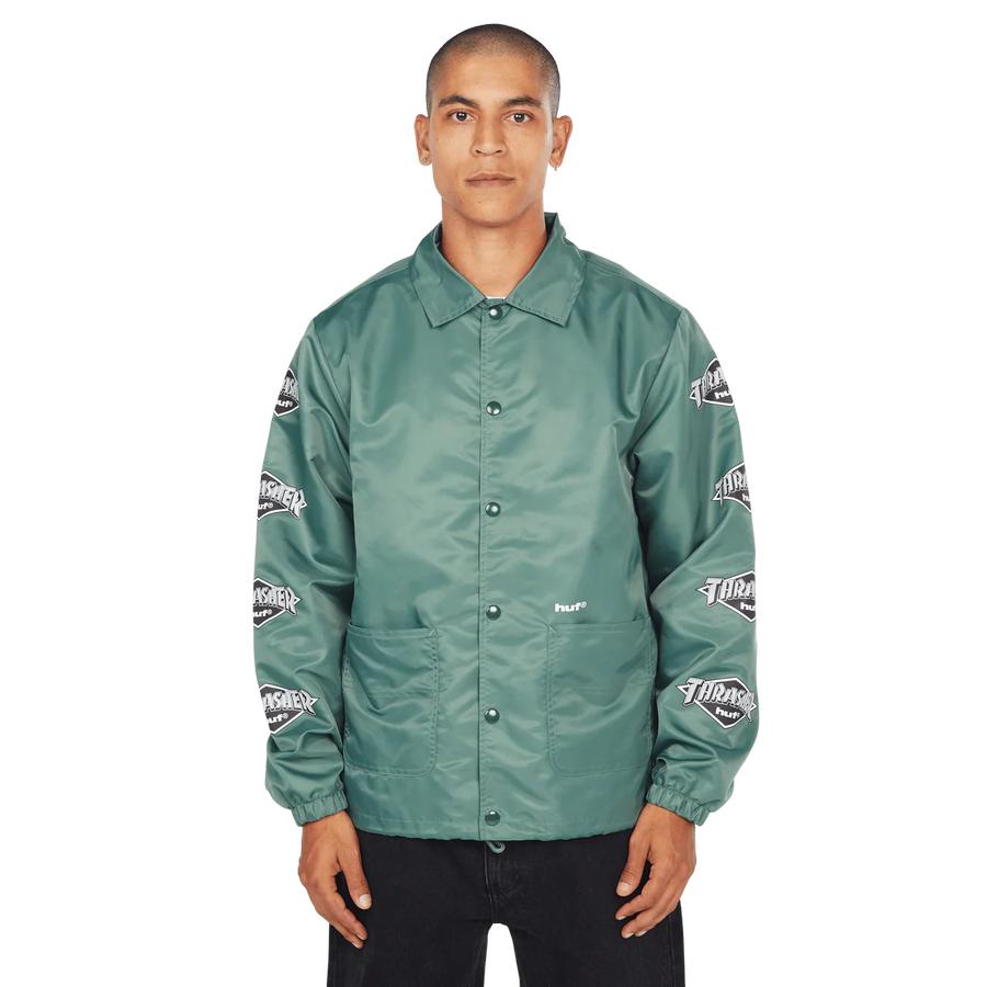 HUF X Thrasher Logo Jacket - Forest Green