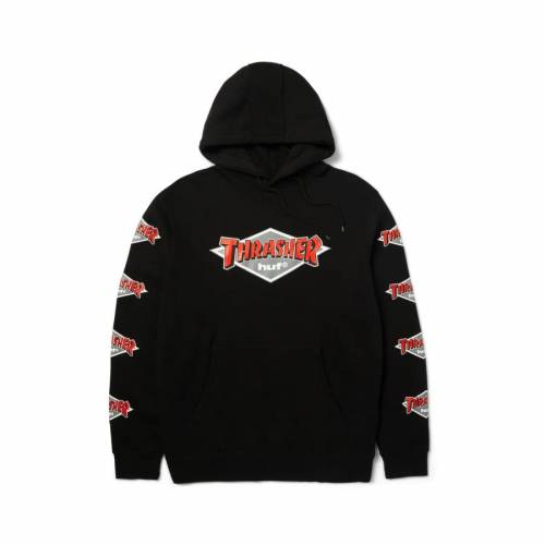 HUF X Thrasher Logo Hoodie - Black