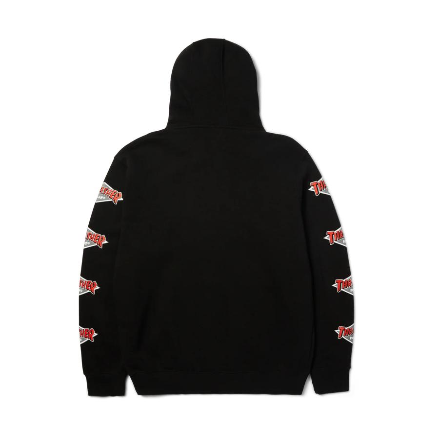 HUF X Thrasher Logo Hoodie - Black