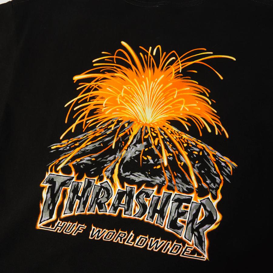 HUF X Thrasher Meltdown T-Shirt - Black