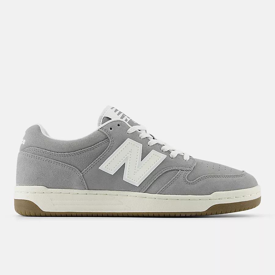 New Balance 480 Shoes - Grey / Sea Salt / White