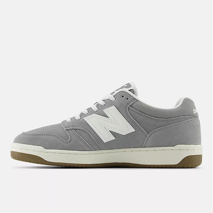 New Balance 480 Shoes - Grey / Sea Salt / White