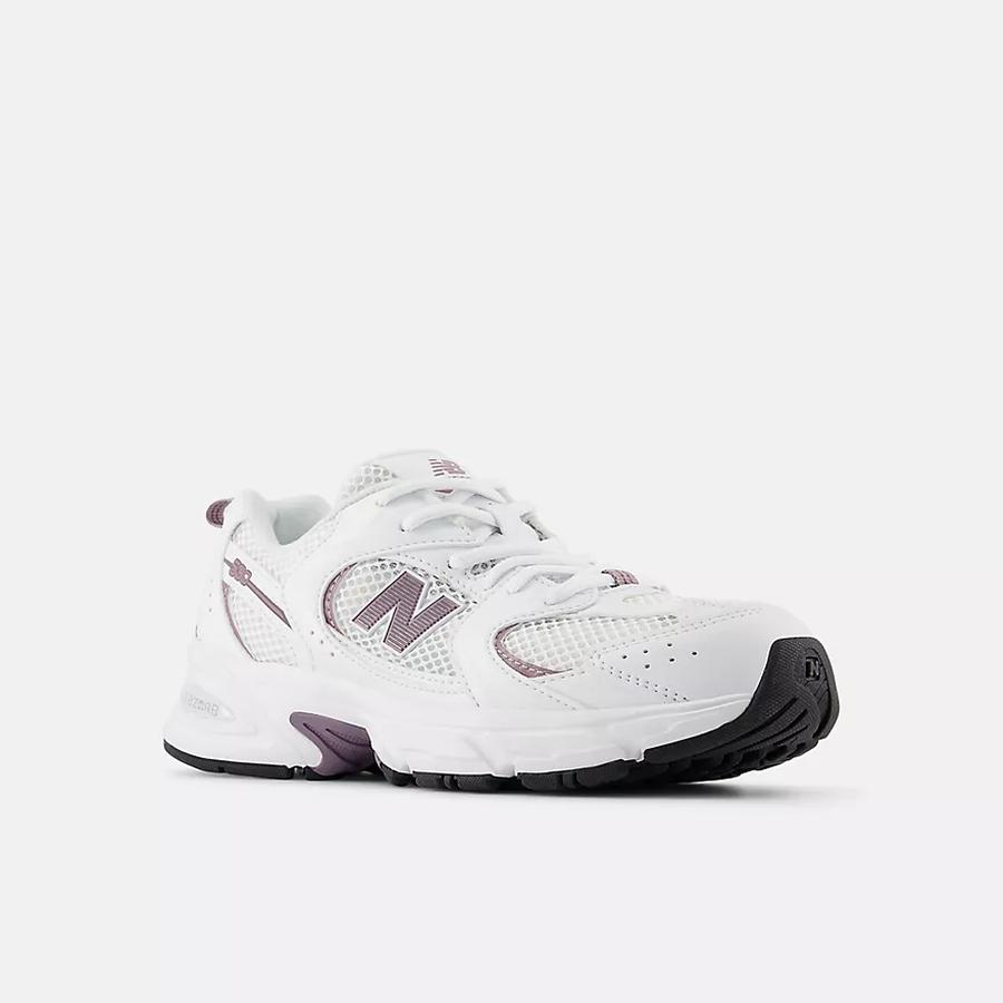 New Balance 530 Shoes - White / Dark Ice Wine
