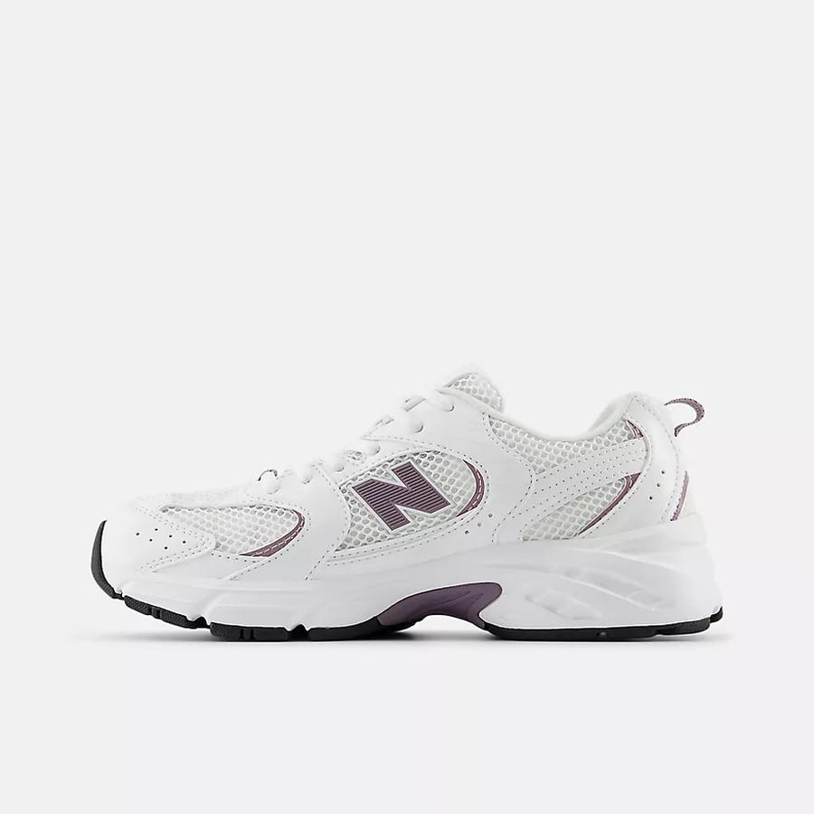 New Balance 530 Shoes - White / Dark Ice Wine