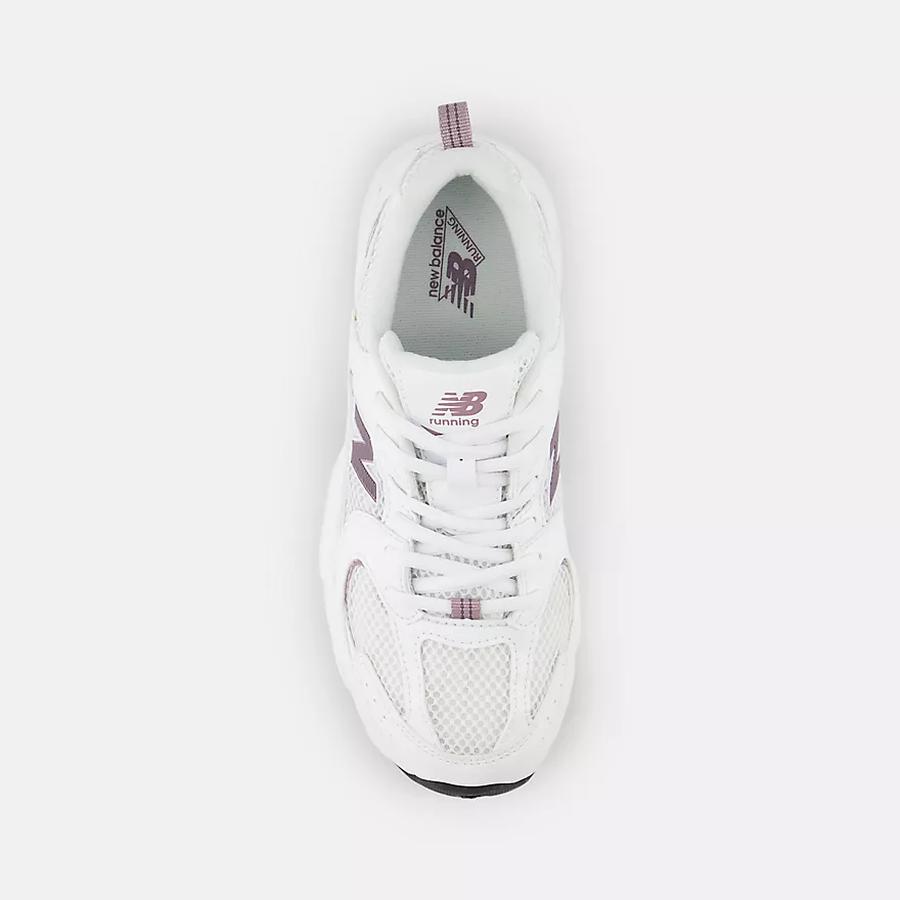 New Balance 530 Shoes - White / Dark Ice Wine