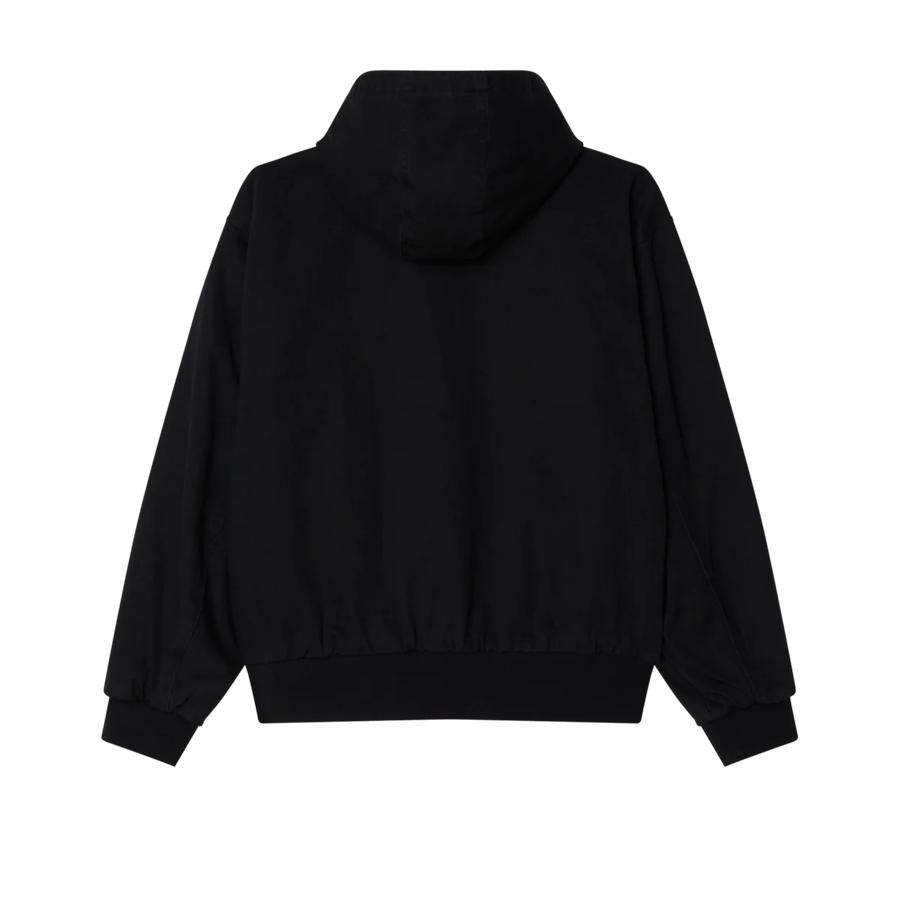 Obey Glen Zip Up Jacket - Black Faded Wash