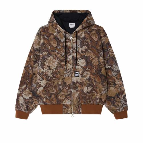 Obey Glen Zip Up Jacket - Fence Camo Multi