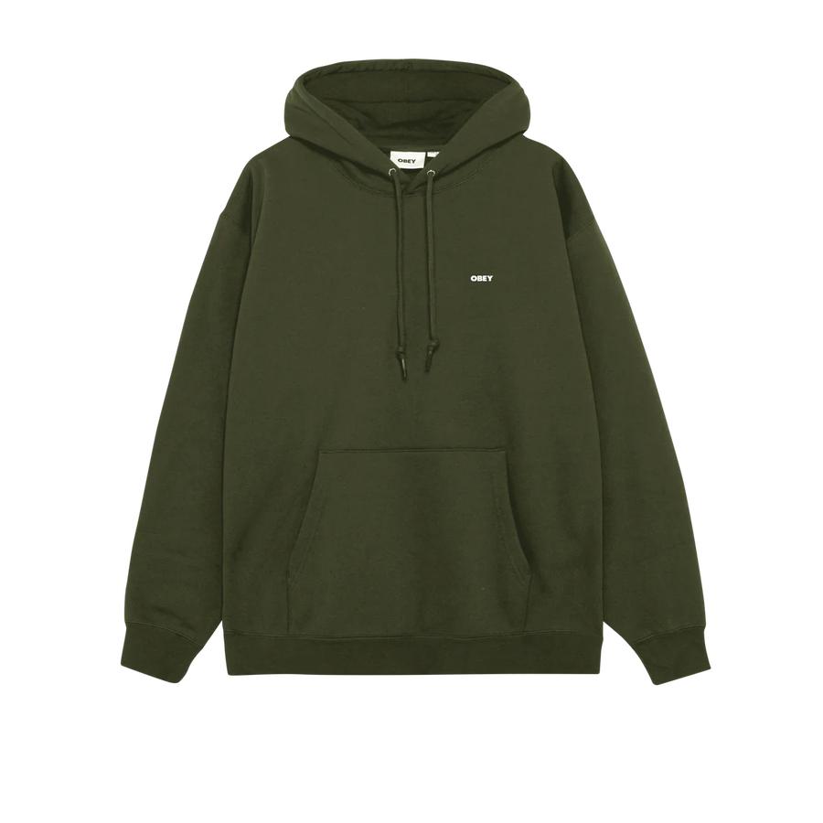 Obey World In Flames Premium Pullover Hoodie - Deep Lichen Green