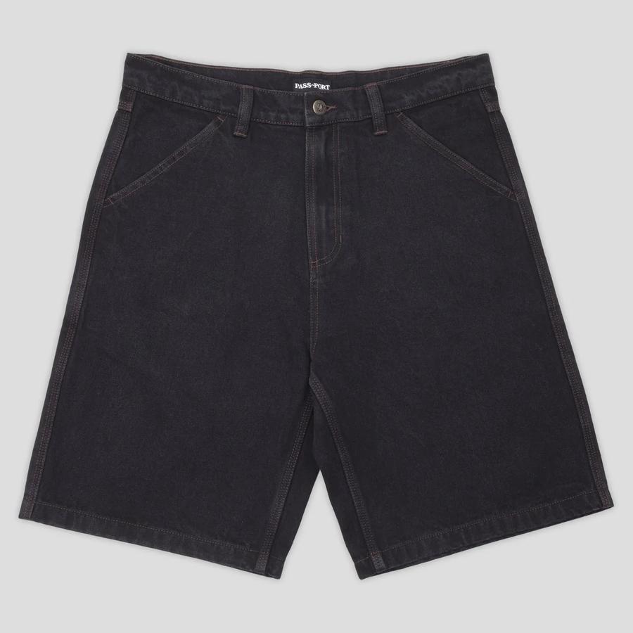Pass Port Workers Club Short - Washed Black / Brow...