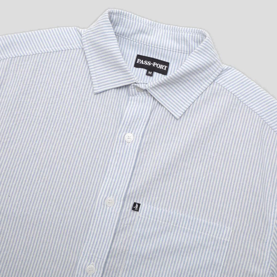 Pass Port Glint Workers Long Sleeve Shirt - Blue