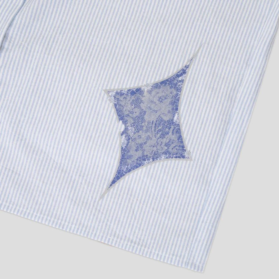 Pass Port Glint Workers Long Sleeve Shirt - Blue