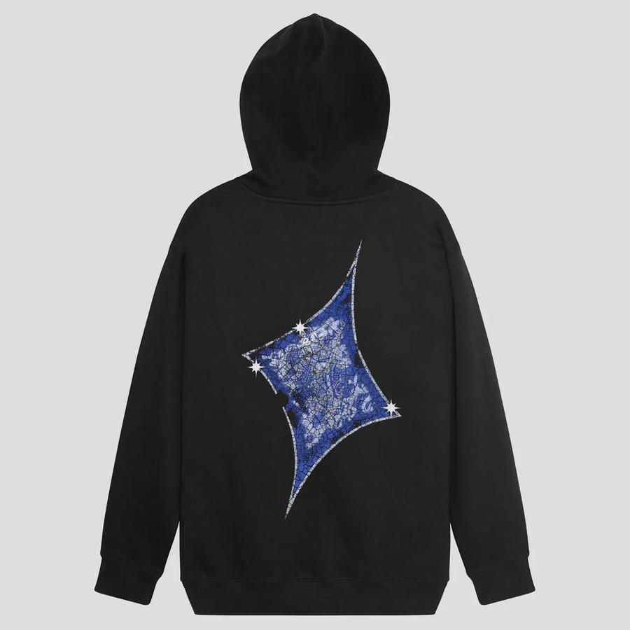 Pass Port Glint Zip Hoodie - Black