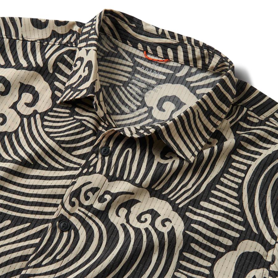 Roark Bless Up Breathable Stretch Shirt - Black Wave