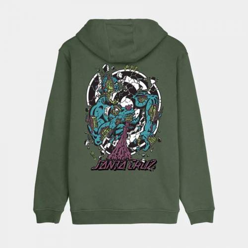 Santa Cruz Roskopp Dissect Strip Hoodie - Dark Moss