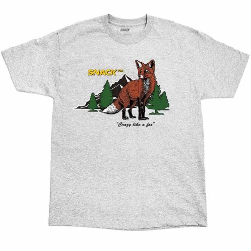 Snack Crazy Like A Fox T-Shirt - Ash