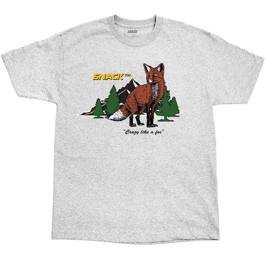 Snack Crazy Like A Fox T-Shirt - Ash
