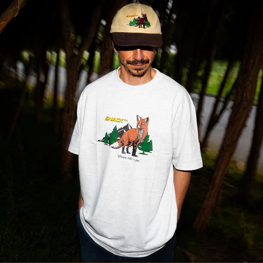 Snack Crazy Like A Fox T-Shirt - Ash