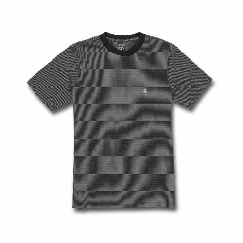 Volcom Slated Stripe Crew T-Shirt - Black