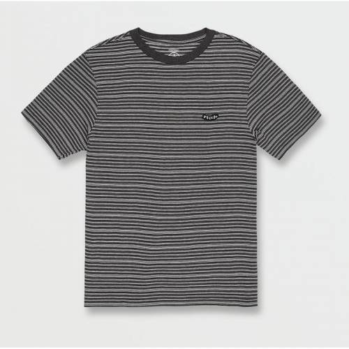 Volcom Static Stripe Crew T-Shirt - Black