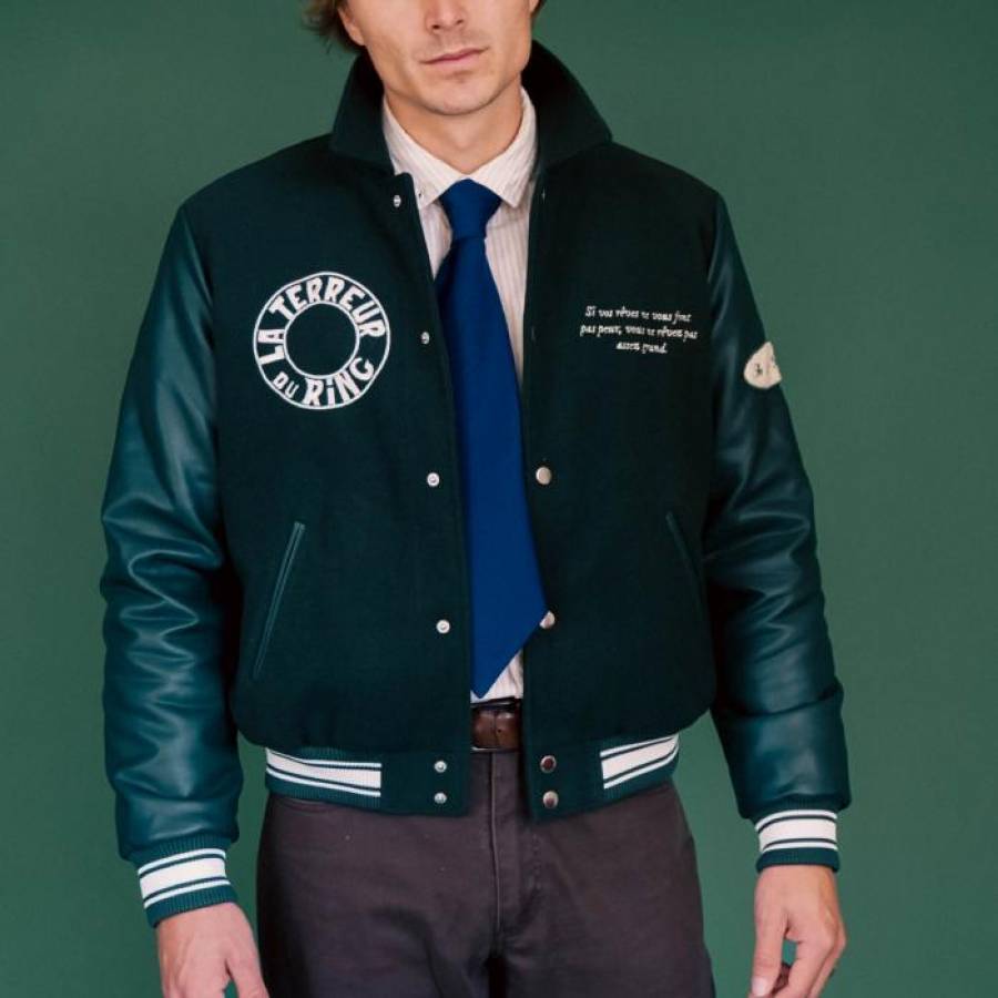 The Loose Company La Terreur Du Ring Varsity Jacket - Dark Green