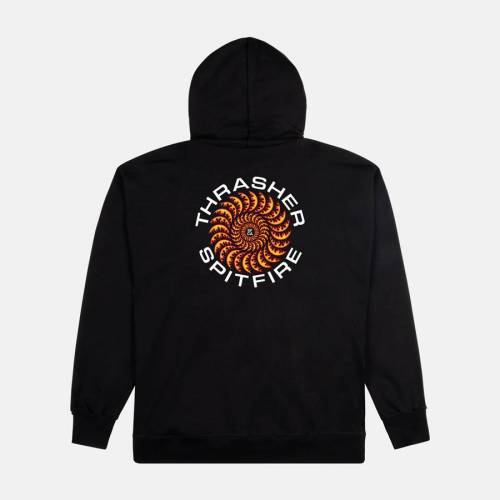 Thrasher X Spitfire Wheels Classic Swirl Hoodie - Black