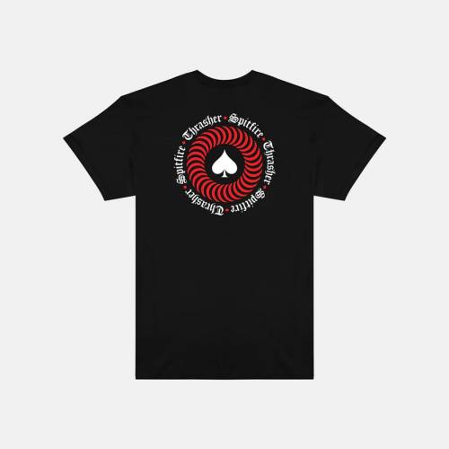 Thrasher X Spitfire Wheels The End Oath T-Shirt - Black