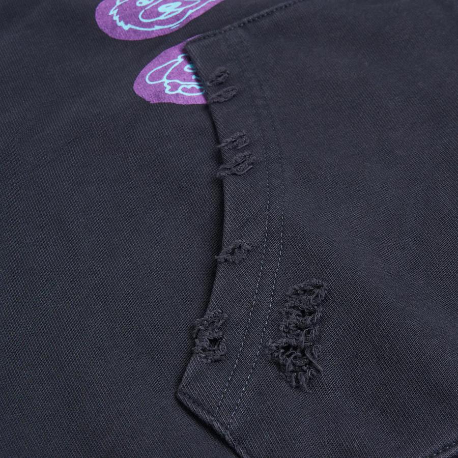 Token How I Feel Zip Hoodie - Black Light Distress Wash