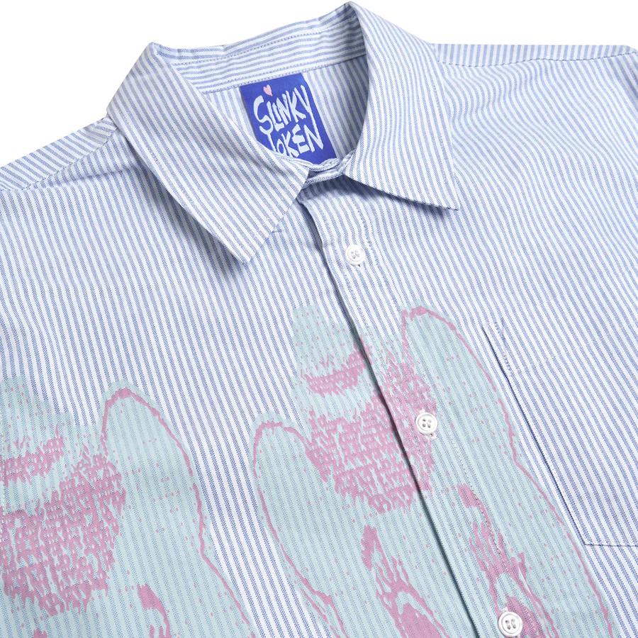 Token Puppy World Shirt - Blue Stripes