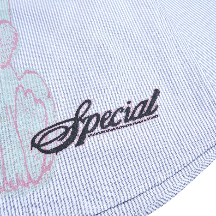 Token Puppy World Shirt - Blue Stripes