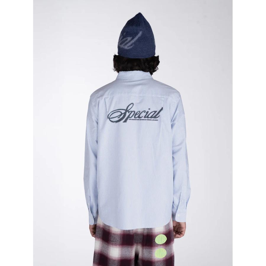 Token Puppy World Shirt - Blue Stripes