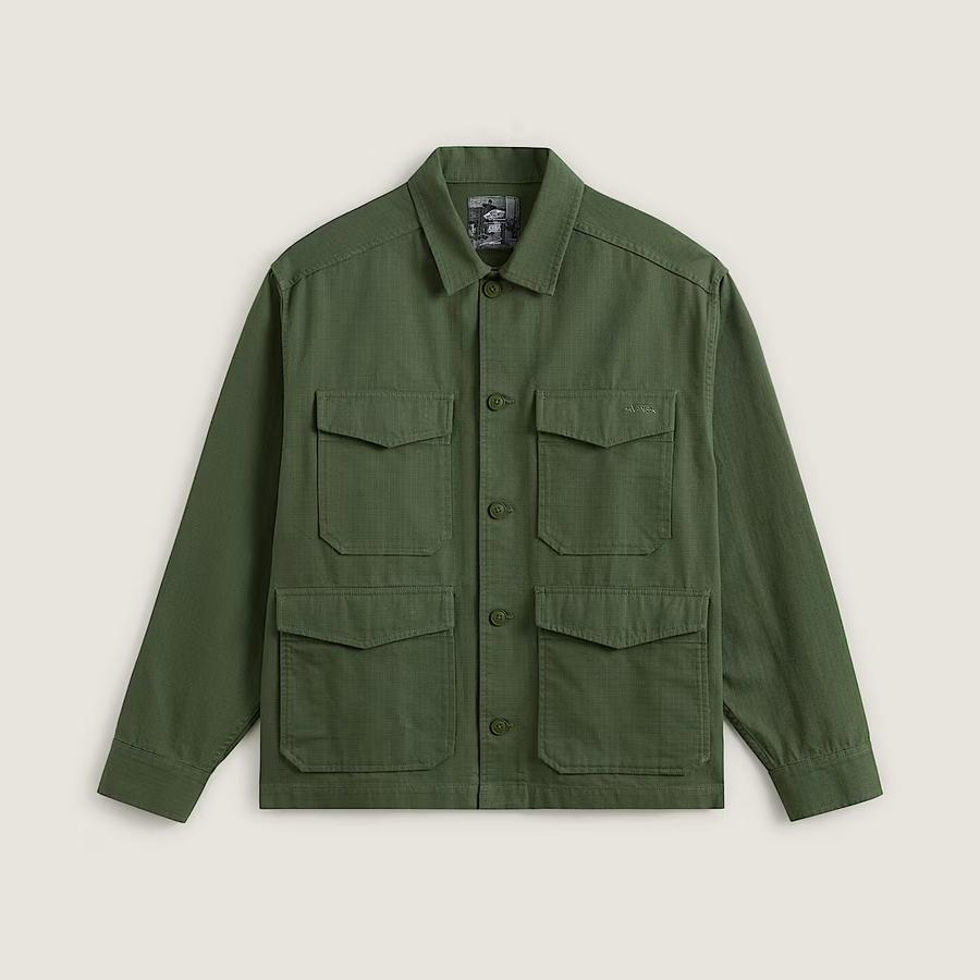 Vans Atiba Skate Military Shirt - Green