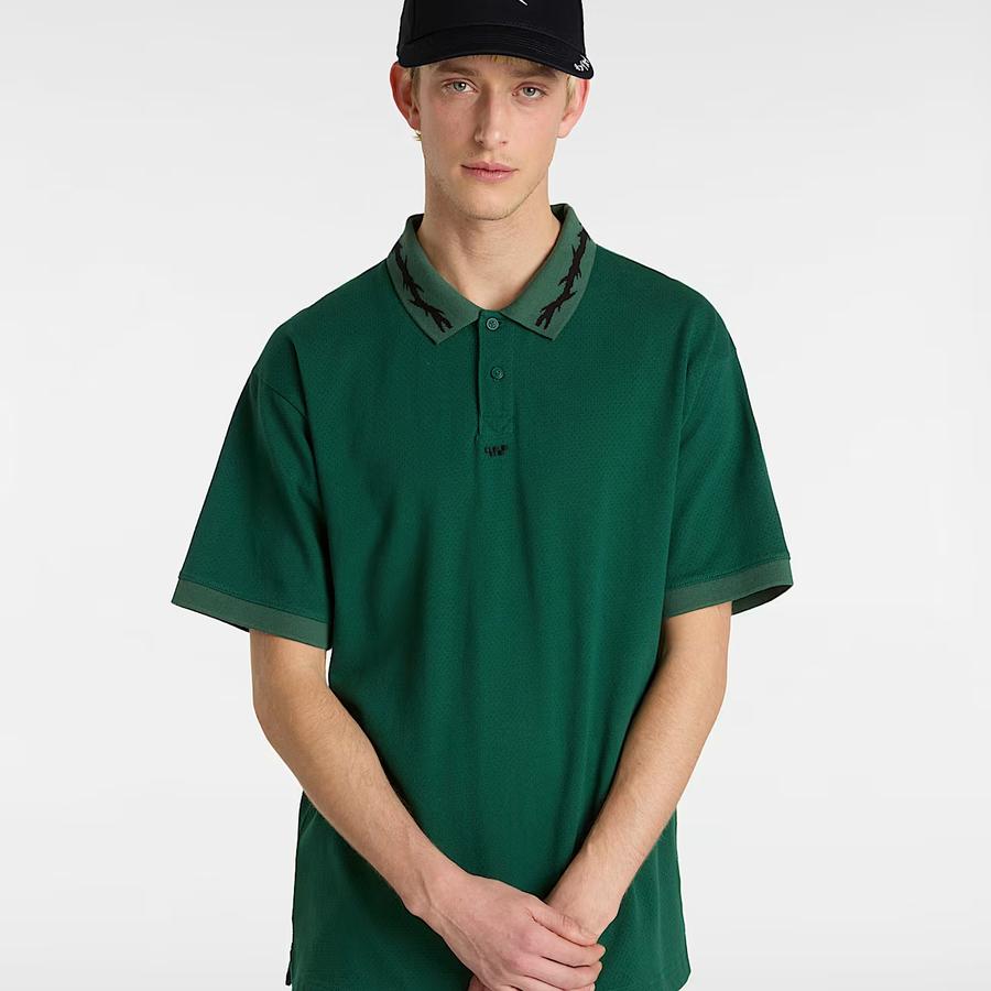 Vans Skate Mesh Polo - Rain Forest