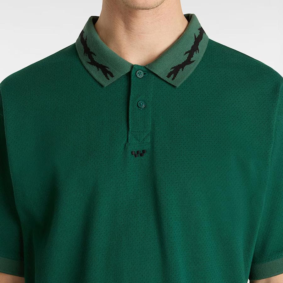 Vans Skate Mesh Polo - Rain Forest
