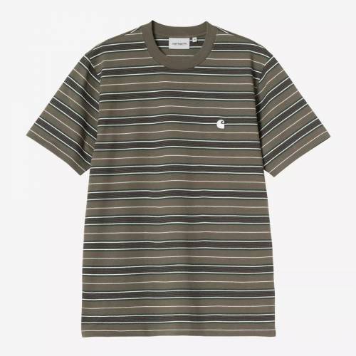 Carhartt WIP S/S Bronson Stripe T-Shirt - Cypress