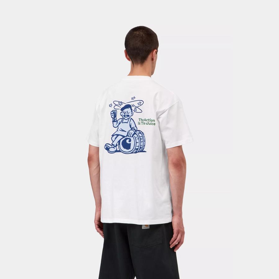 Carhartt WIP S/S Grape Picker T-Shirt - White