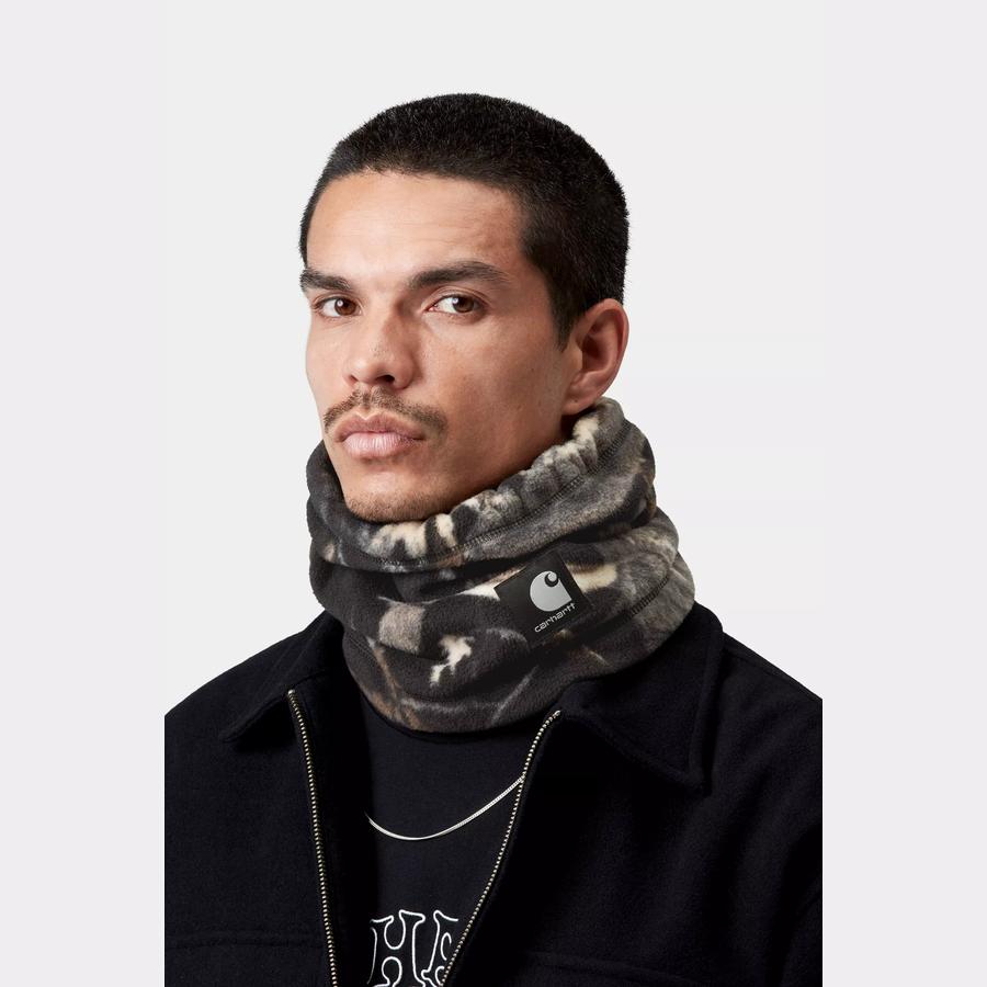 Carhartt WIP Blevin Neckwarmer - Camo Feather Tree / Black