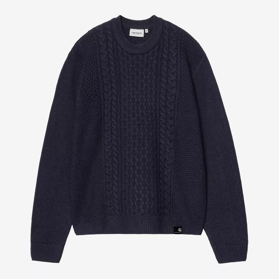 Carhartt WIP Caster Knit Sweater - Dark Navy