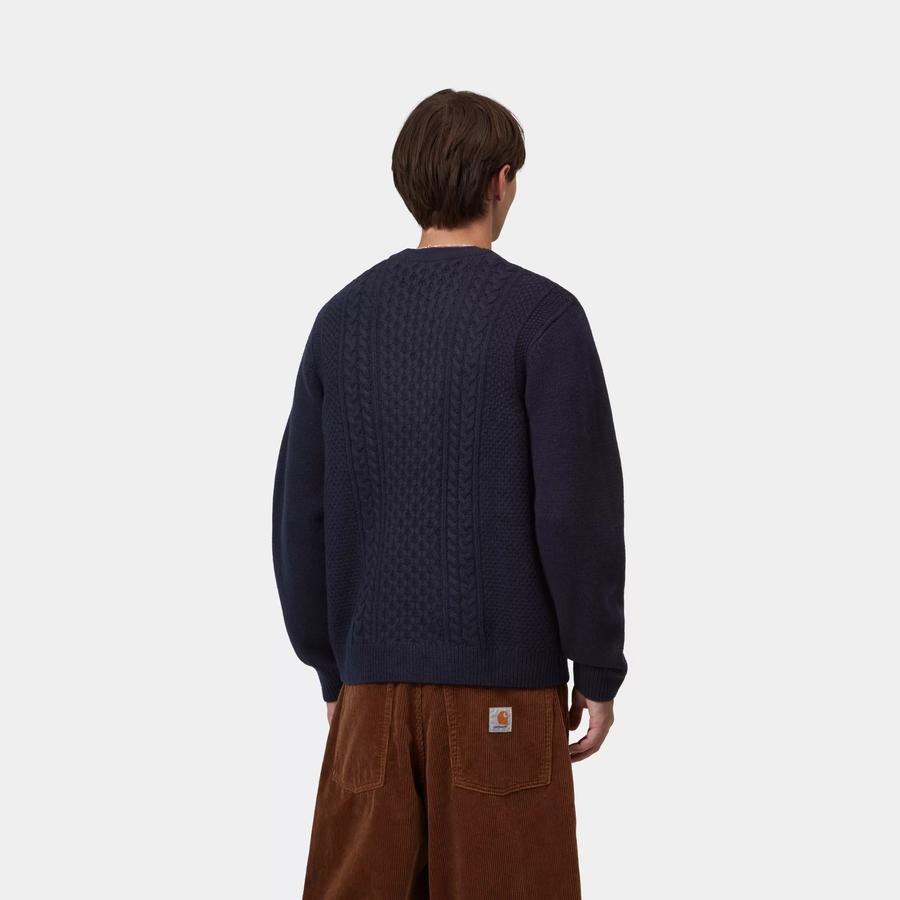 Carhartt WIP Caster Knit Sweater - Dark Navy
