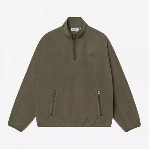 Carhartt WIP Edmore Half Zip Sweatshirt - Cypress / Black