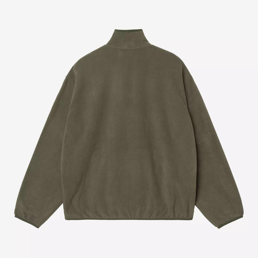 Carhartt WIP Edmore Half Zip Sweatshirt - Cypress / Black